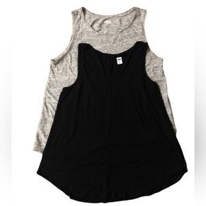 Old navy Black high neck and Gray tank Sleeveless Tops Sz XL
